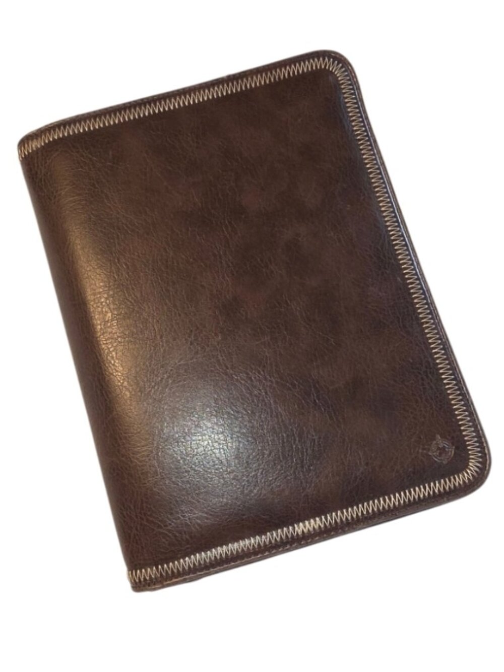 Franklin Covey Classic Sz Binder Vintage 7 Ring Stitch Edging Organizer Planner
